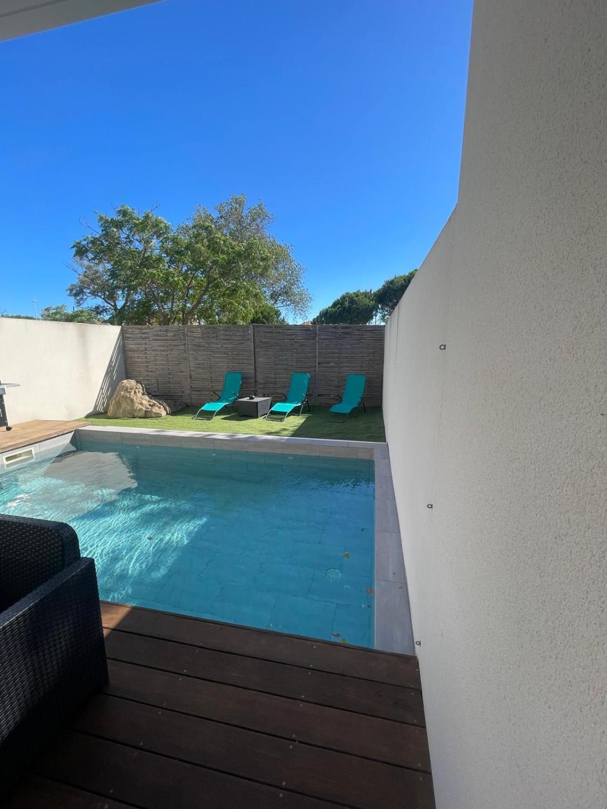 Villa Design Cap Dagde Piscine Et Plage Le Grau-d'Agde Luaran gambar